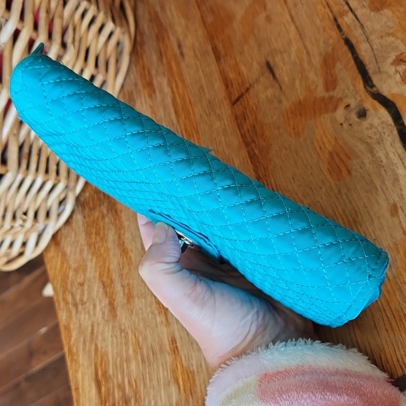 Vera Bradley Quilted Teal Wallet - Picture 11 of 16